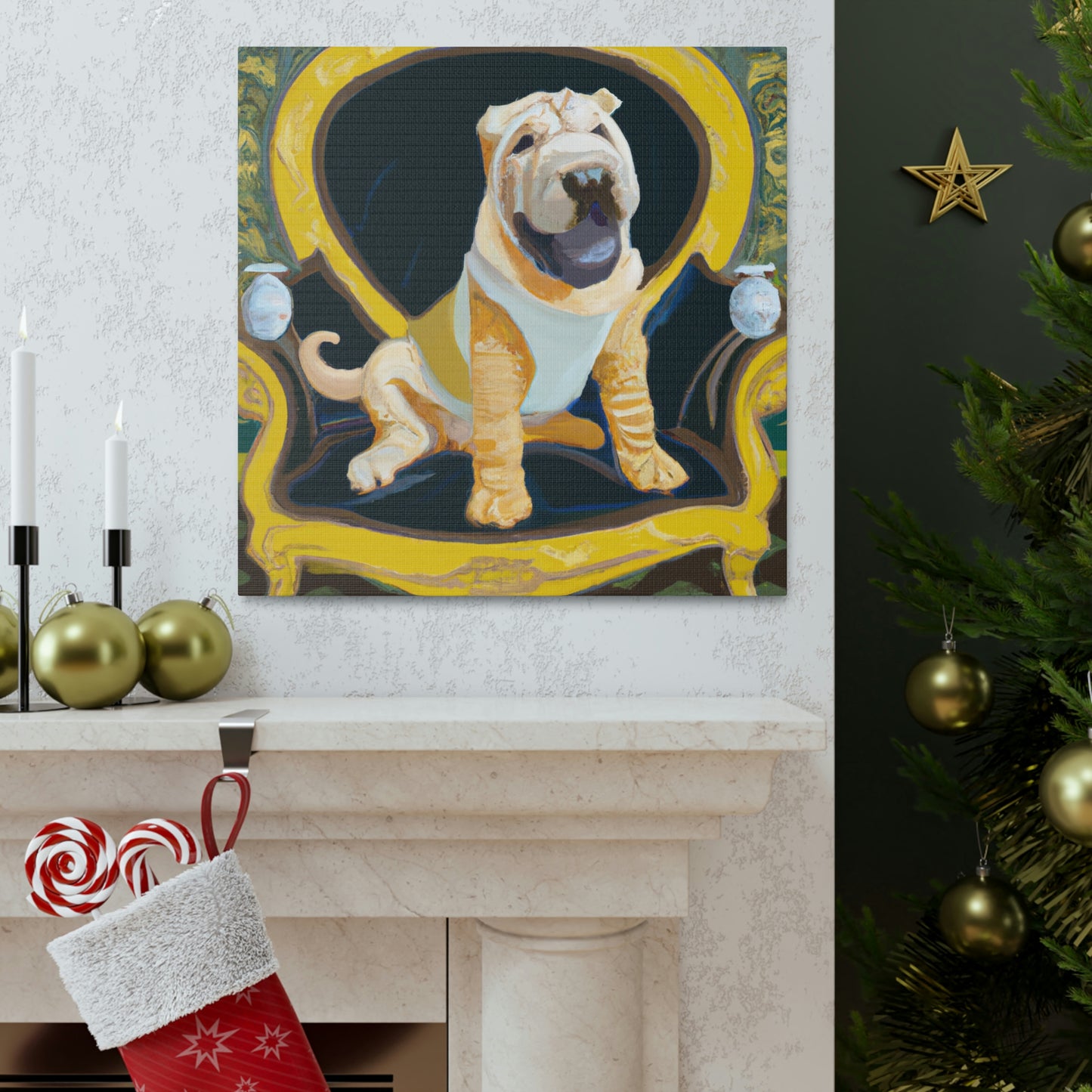 "Shining Shar Pei Splendor" - Canvas