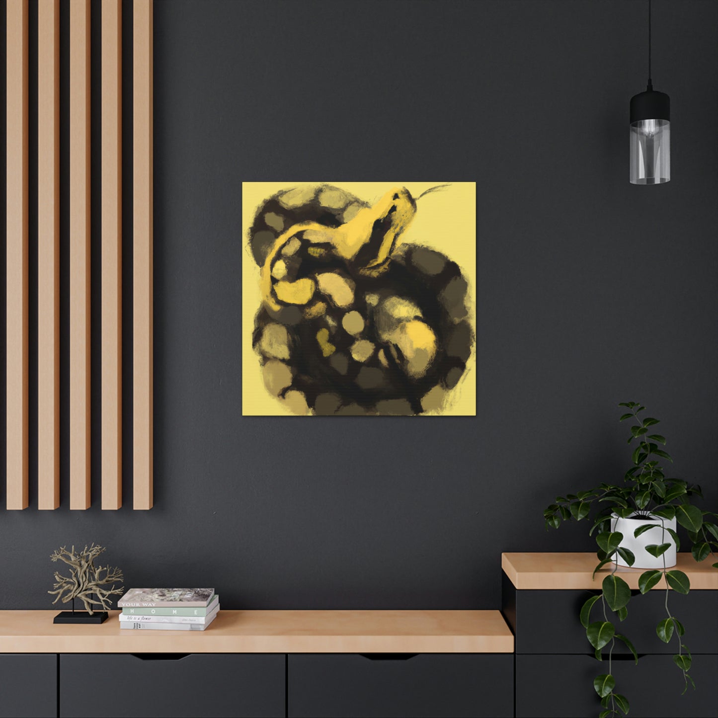 "Ball Python Expressionism" - Canvas