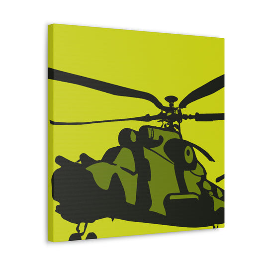 "Helicopter in Minimalism" - Canvas