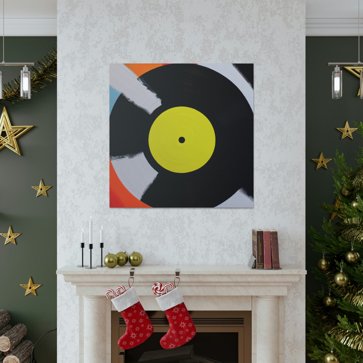 Vinyl Record Elegance - Canvas