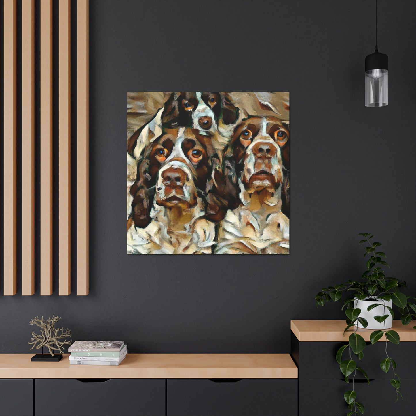 English Springer Watching - Canvas