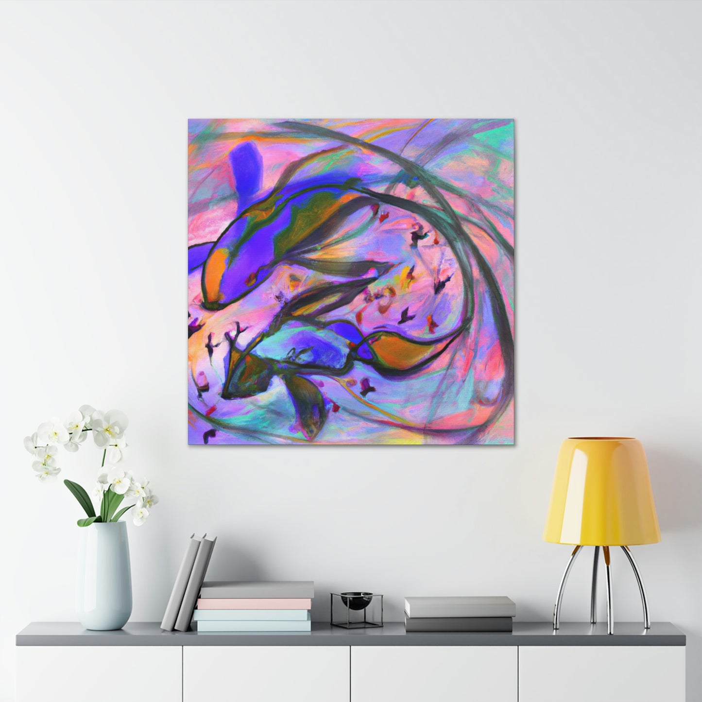 Guppy Abstract Reflection - Canvas