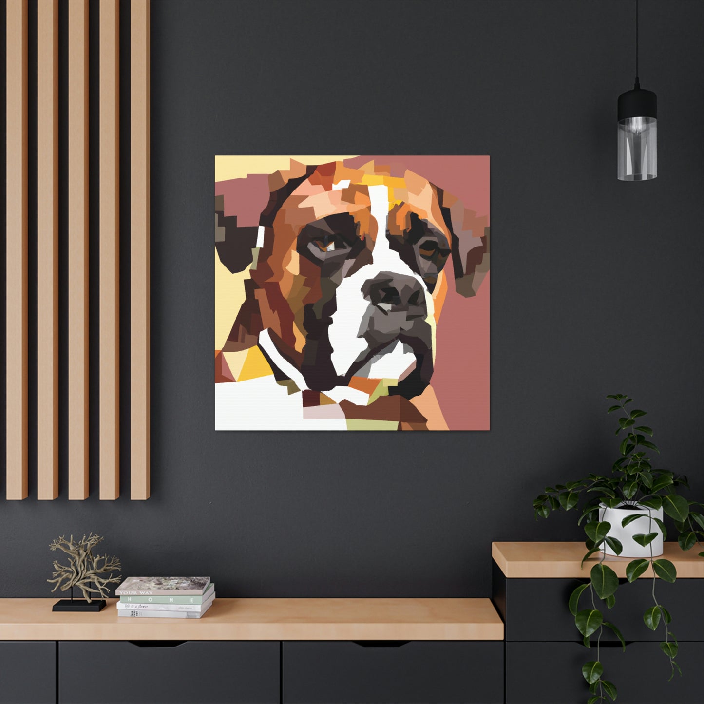 "Boxer In Monochrome" - Canvas