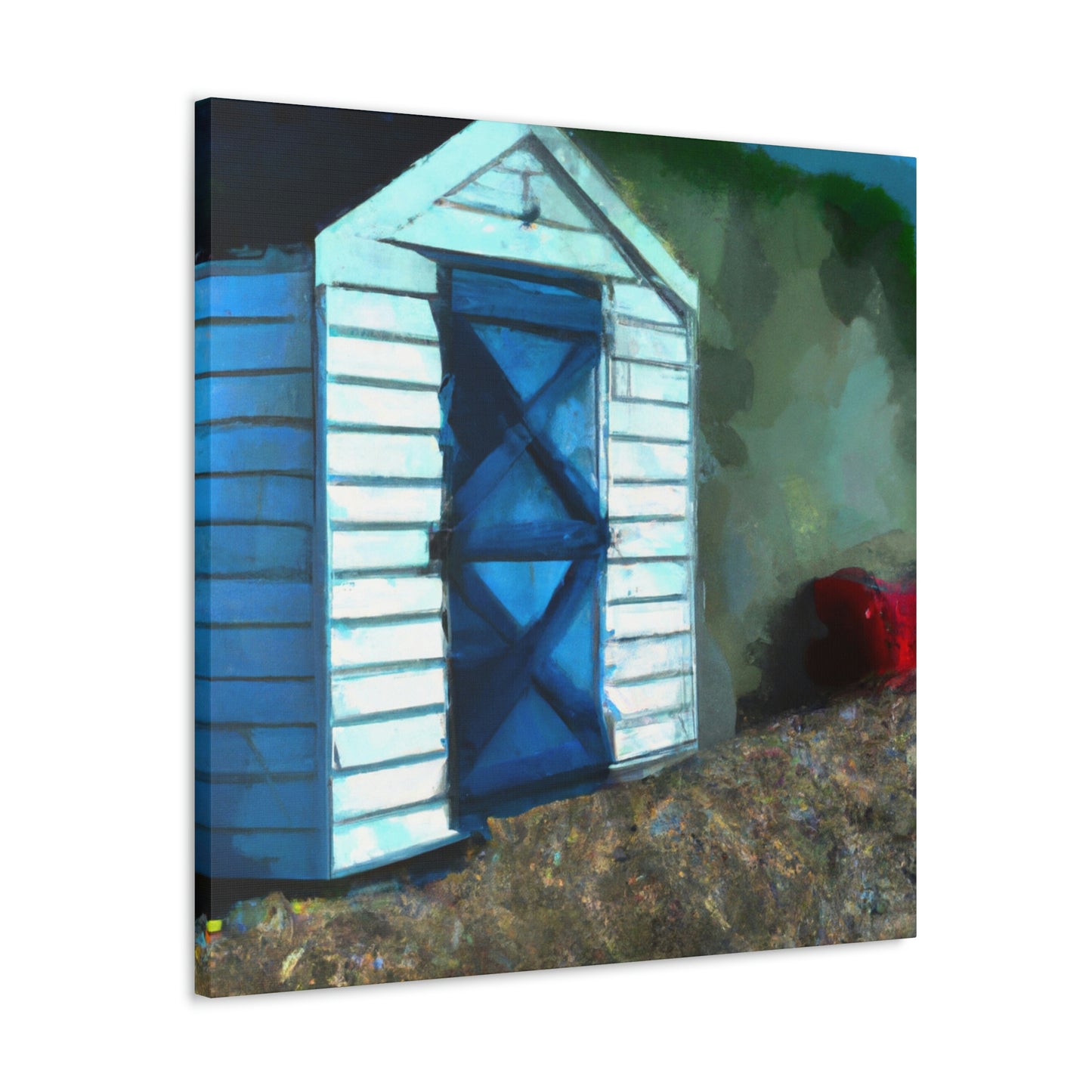 "Beach Hut at Sunrise" - Canvas