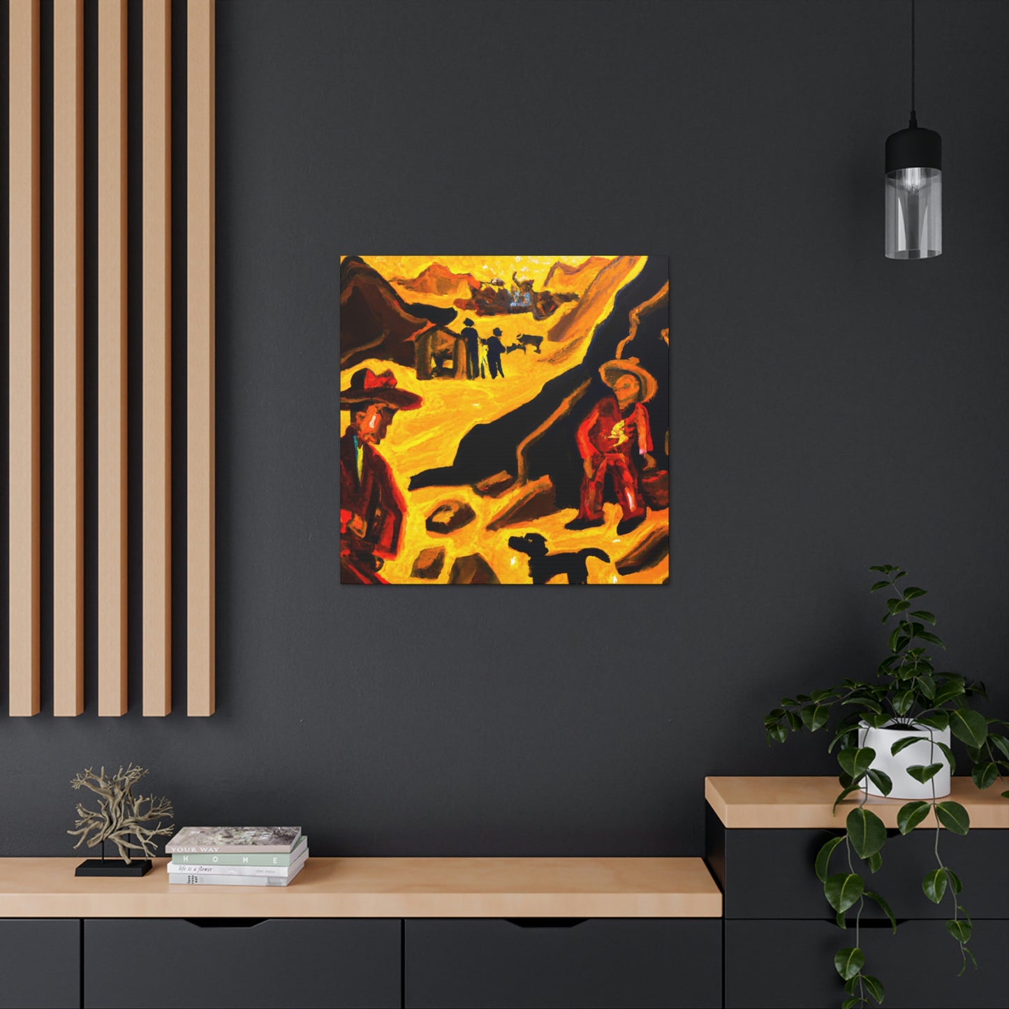 Gold Mine Ablaze - Canvas