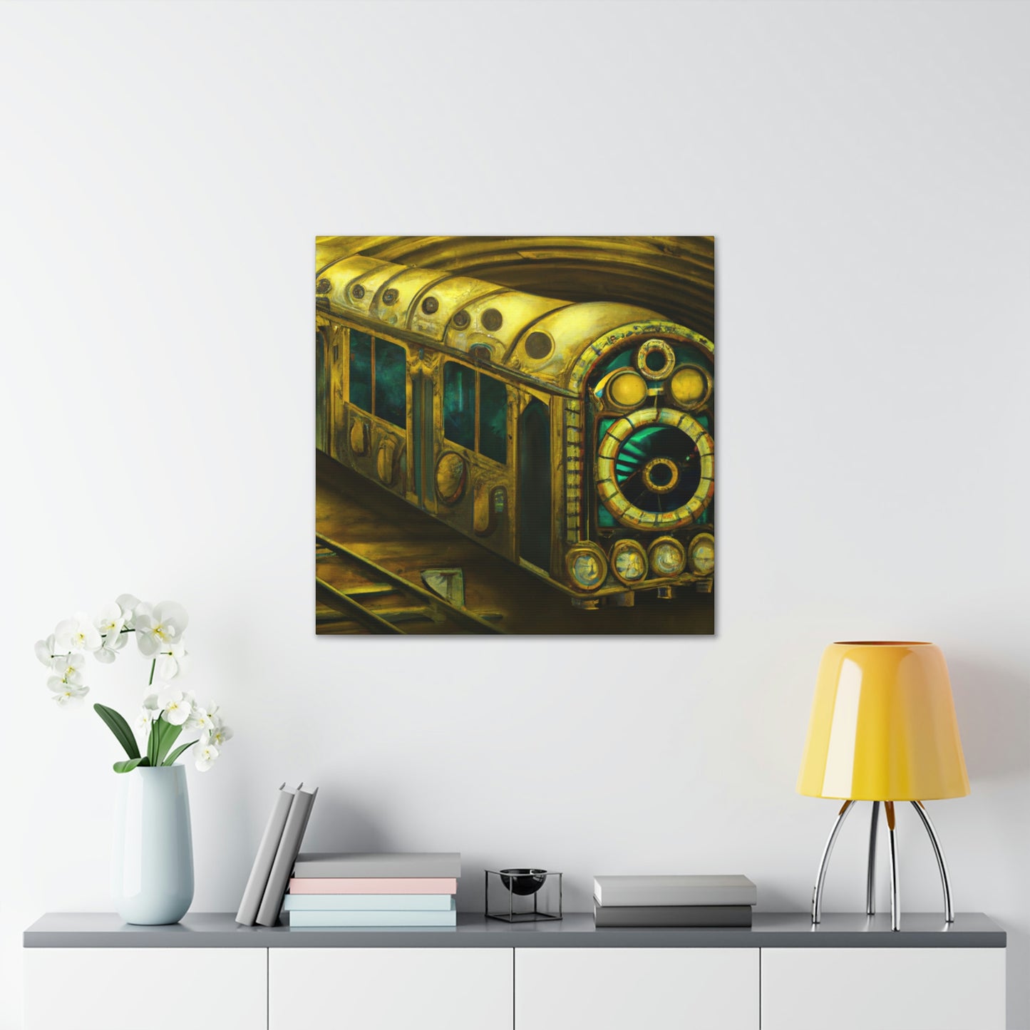 Subway Train Steampunk - Canvas