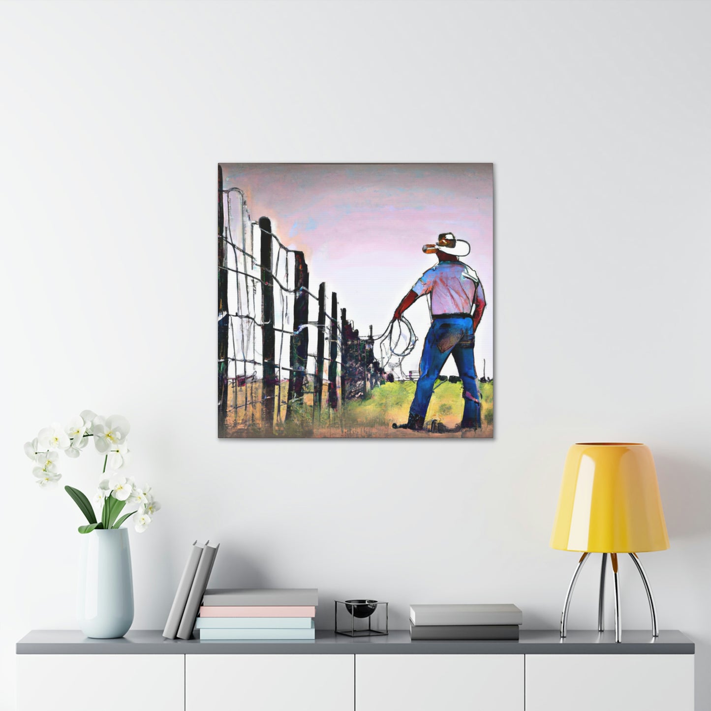 Barbed Wire Reflection - Canvas