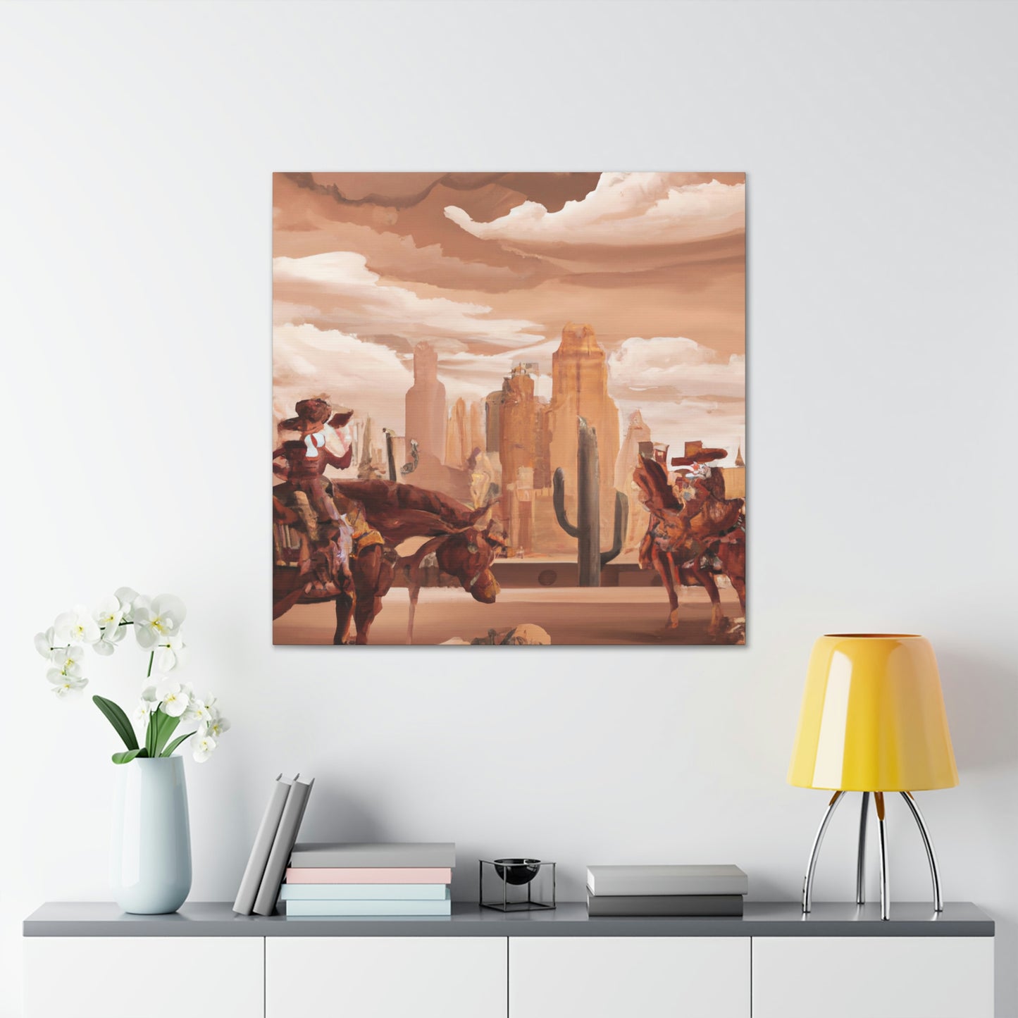 Modern Western Desertscape - Canvas