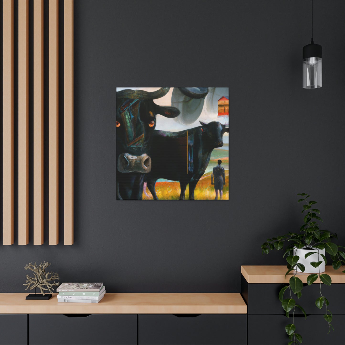 "Black Angus Dreamscape" - Canvas