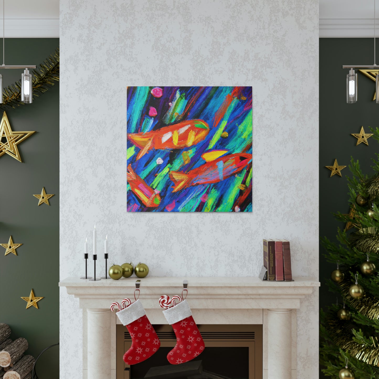 "Neon Tetra Glowing Bright" - Canvas