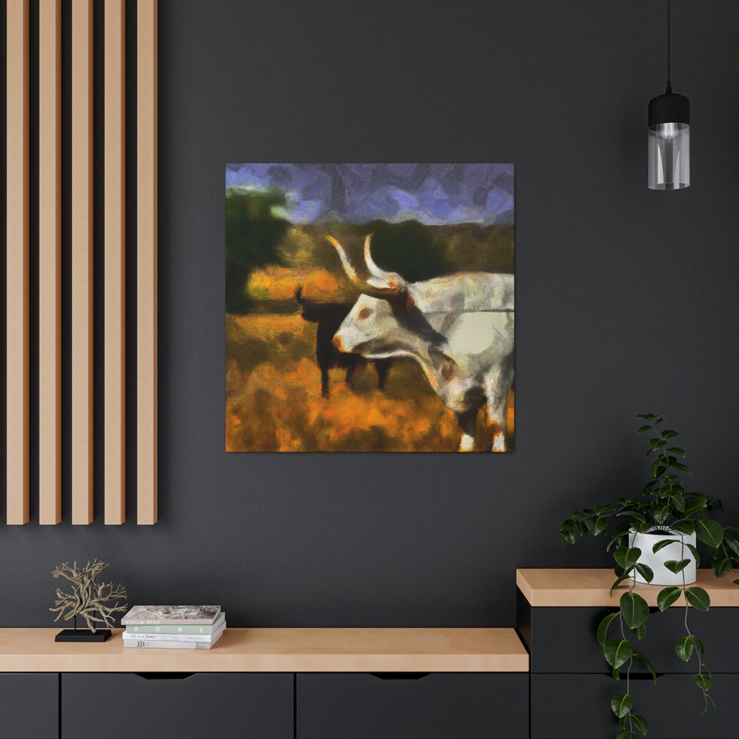 Longhorn in Expressionism - Canvas