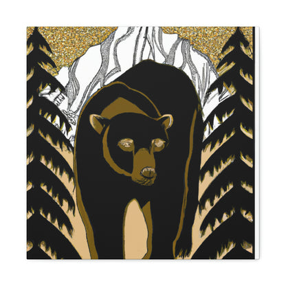 Dancing Art Deco Bear - Canvas