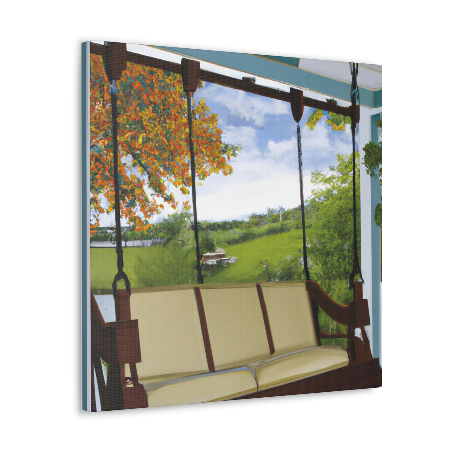 "Porch Swing in Bloom" - Canvas