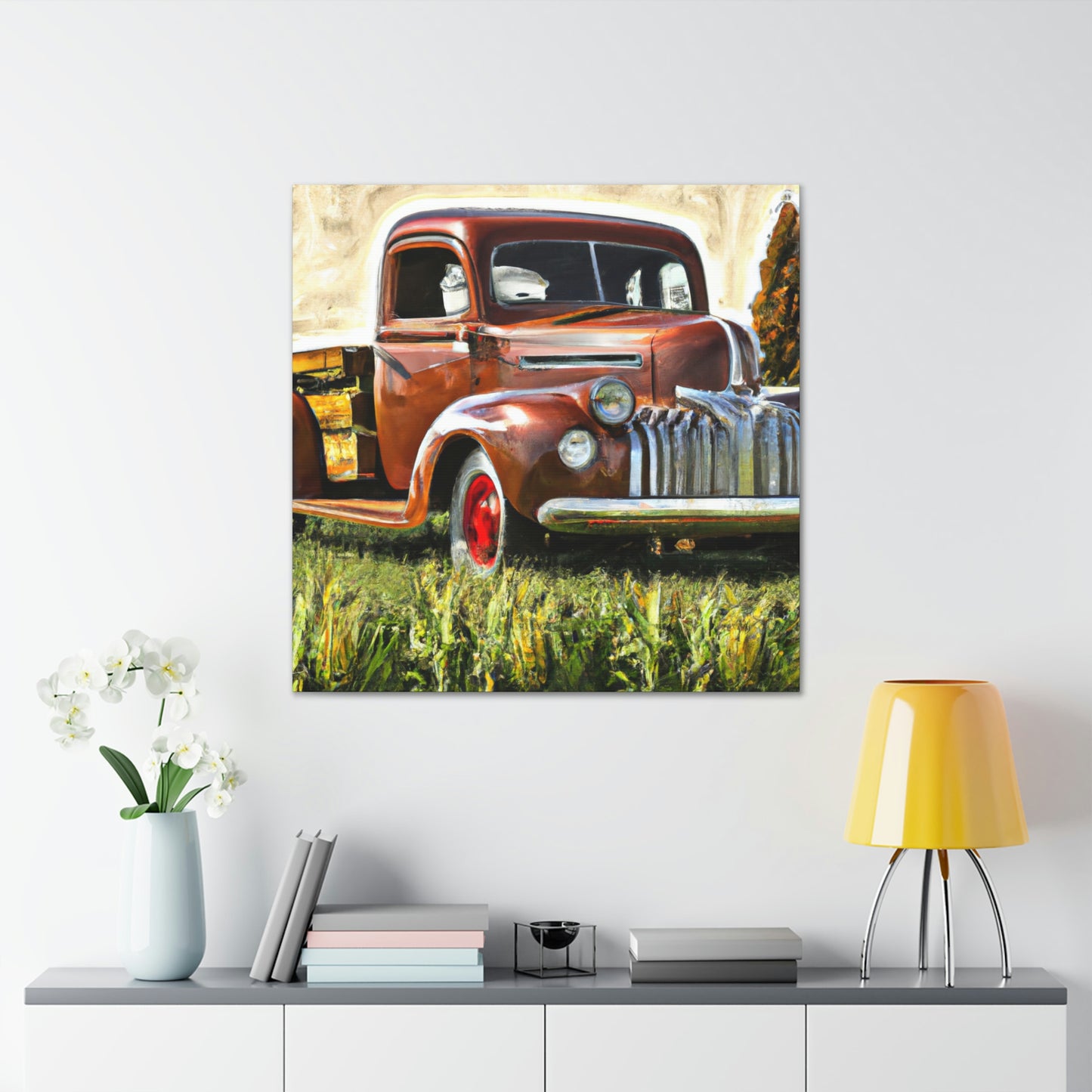 "Aged Pickup Truckard". - Canvas