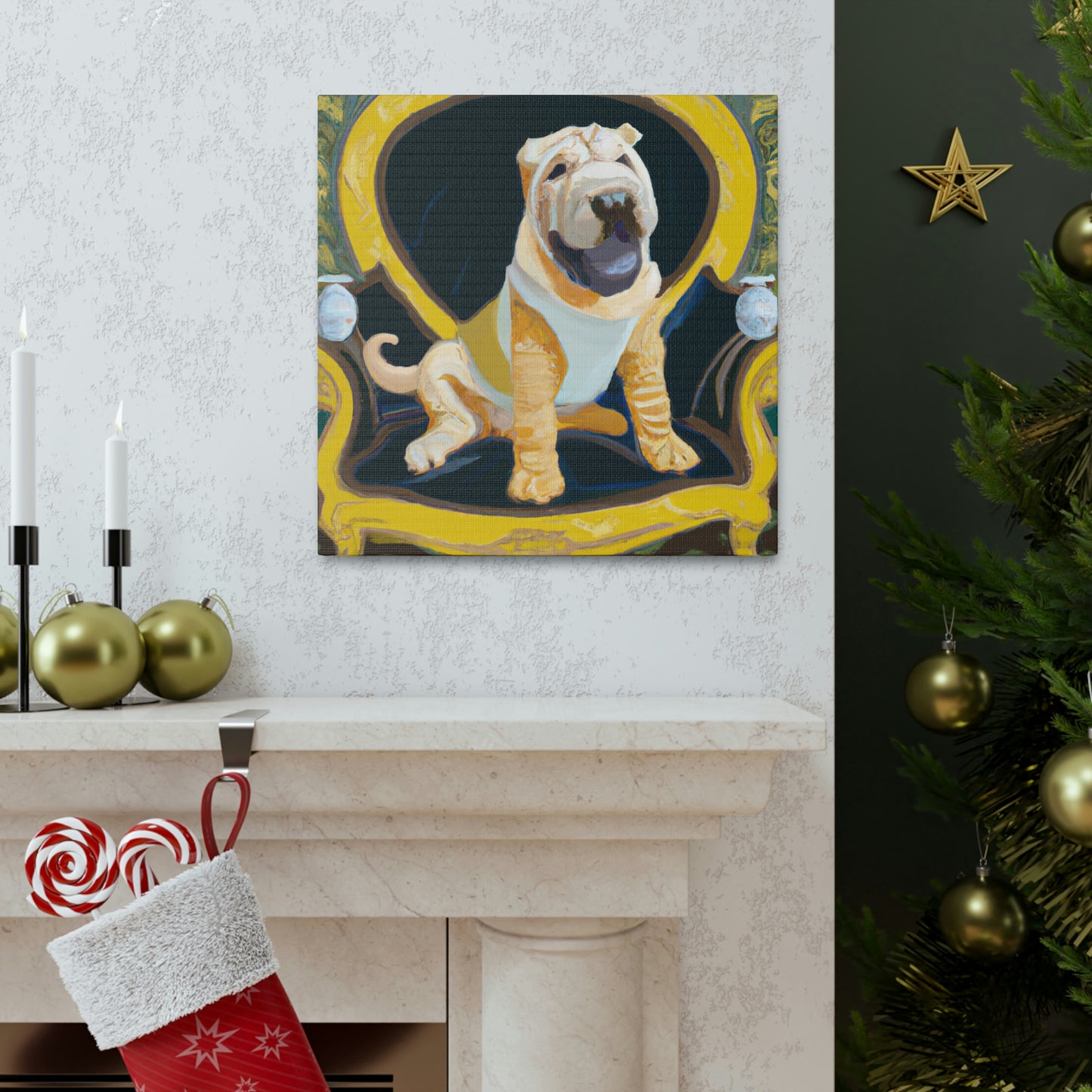 "Shining Shar Pei Splendor" - Canvas