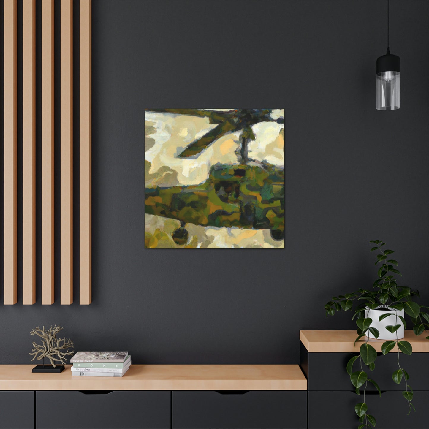 Helicopter in Flight - Canvas