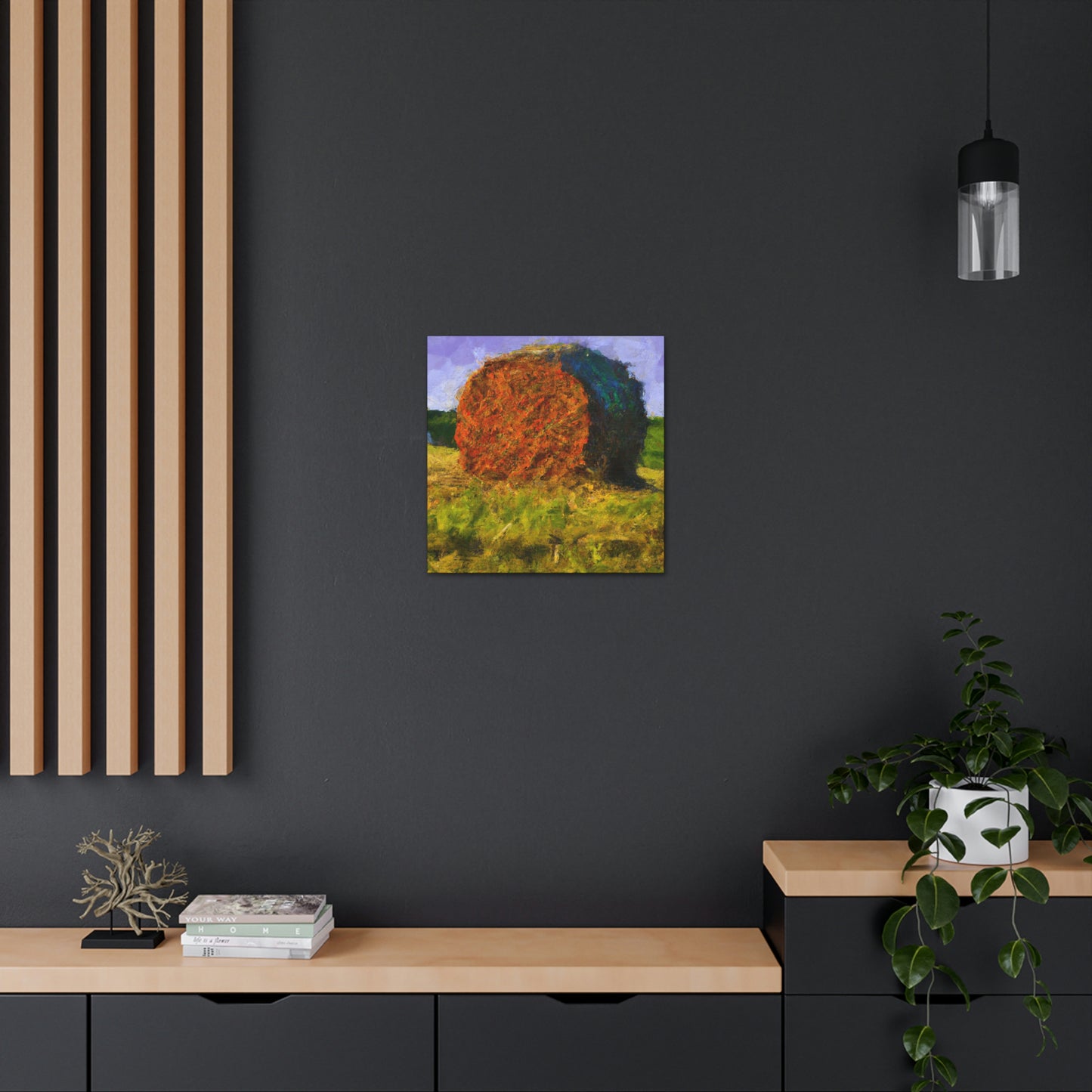 "Hay Bales in Bloom" - Canvas