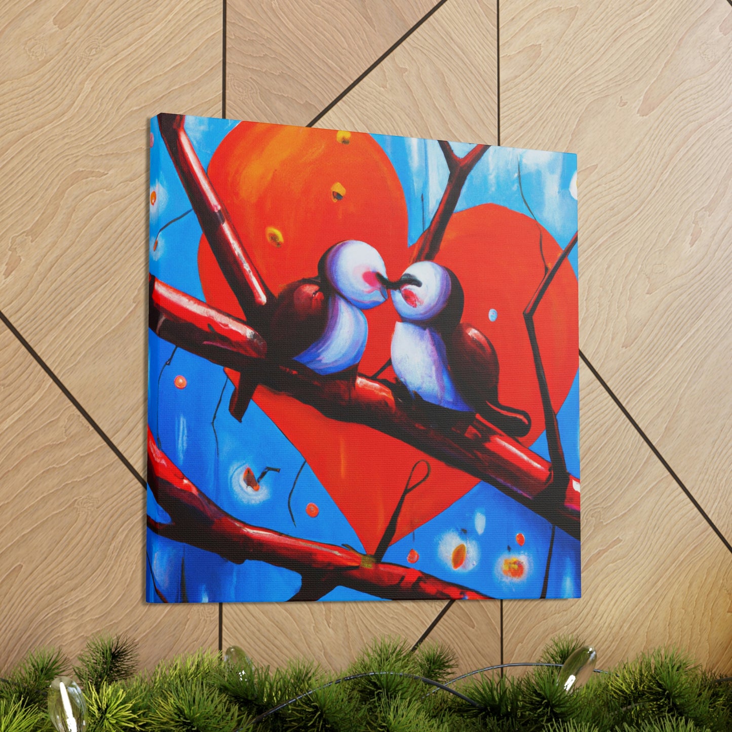 Love Birds in Bloom - Canvas