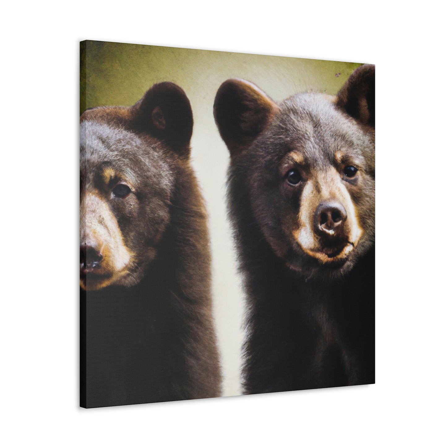 "Black Bears in Nature" - Canvas