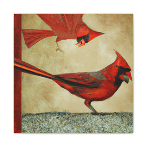 "Cardinal in Art Deco" - Canvas