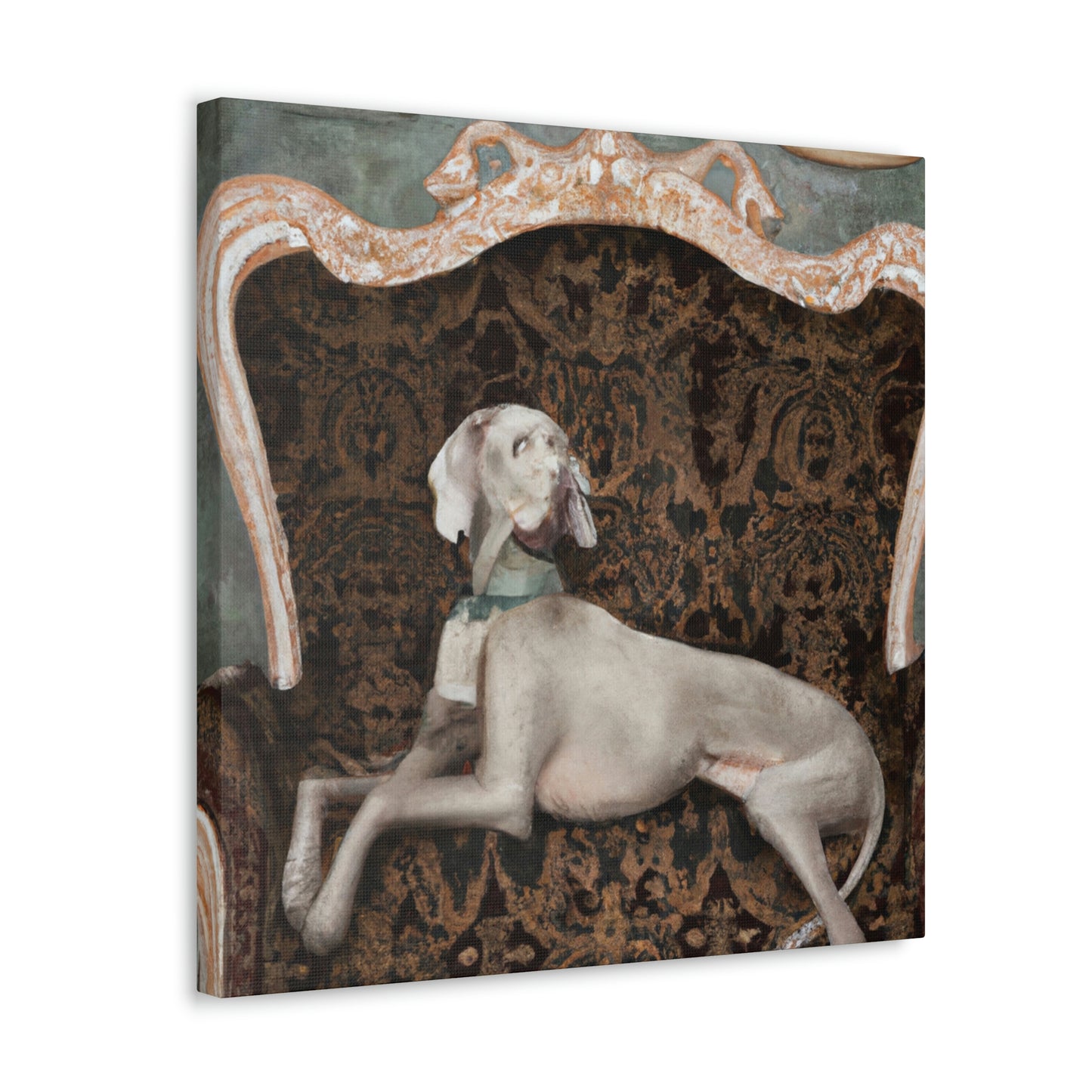 "Weimaraner at Play" - Canvas