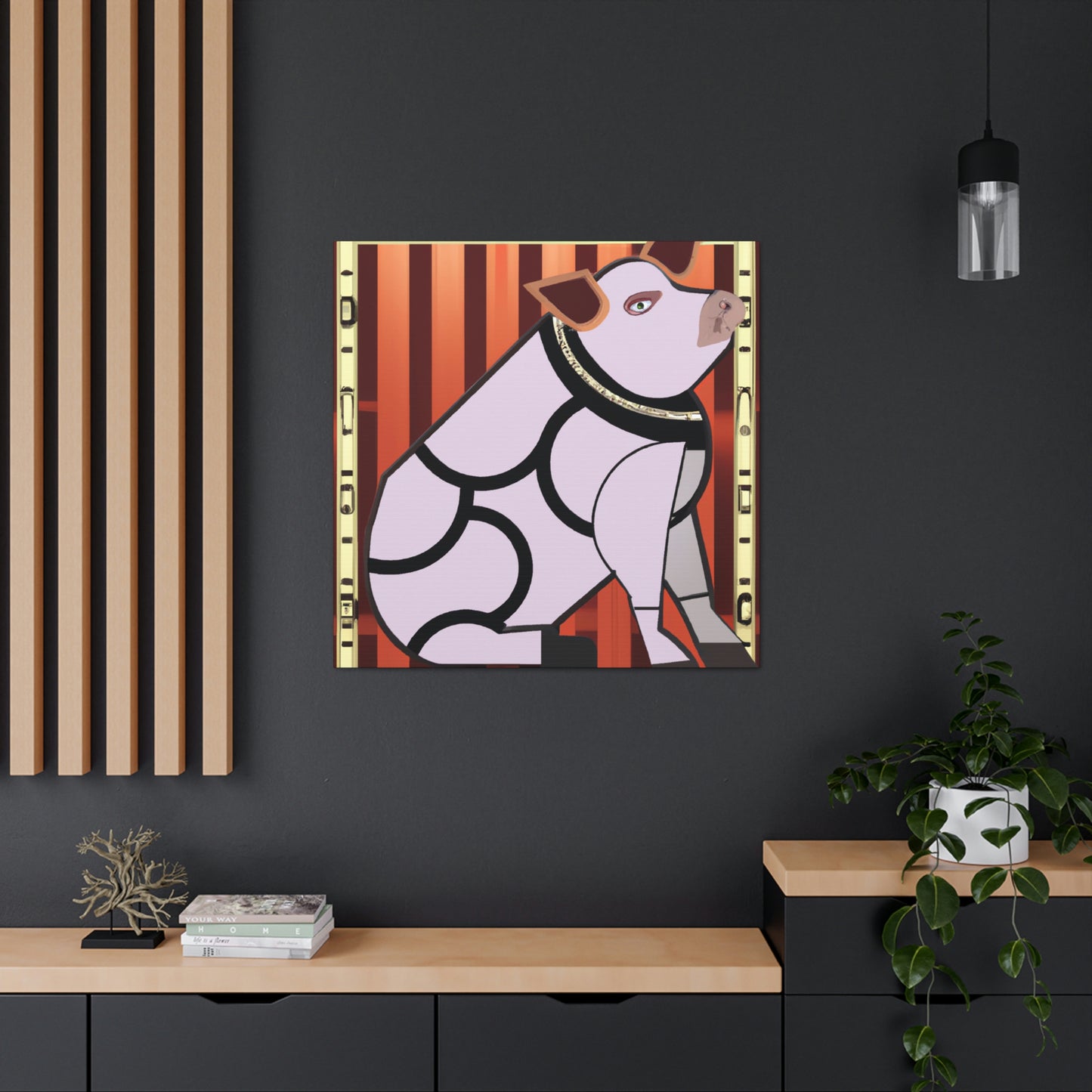 "Gilded Porcine Splendor" - Canvas