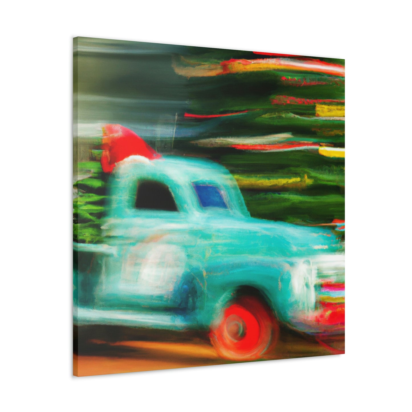 "Vintage Christmas Delivery Truck" - Canvas