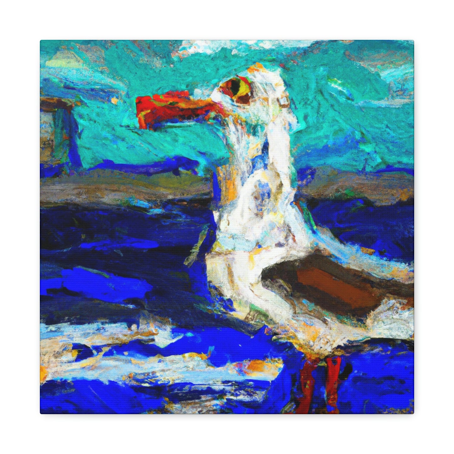 "Seagulls on the Beach" - Canvas