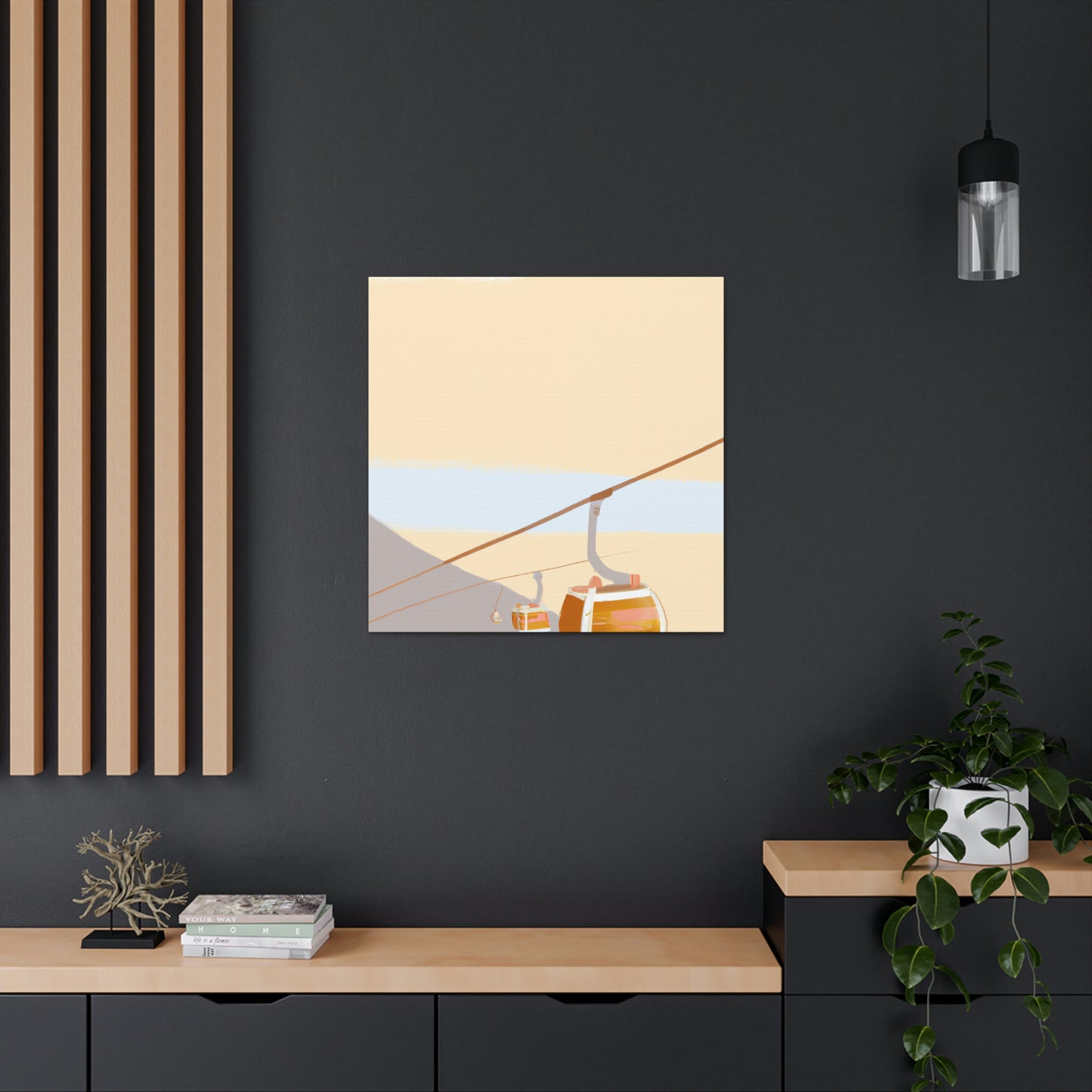 "Cable Car Minimalism" - Canvas