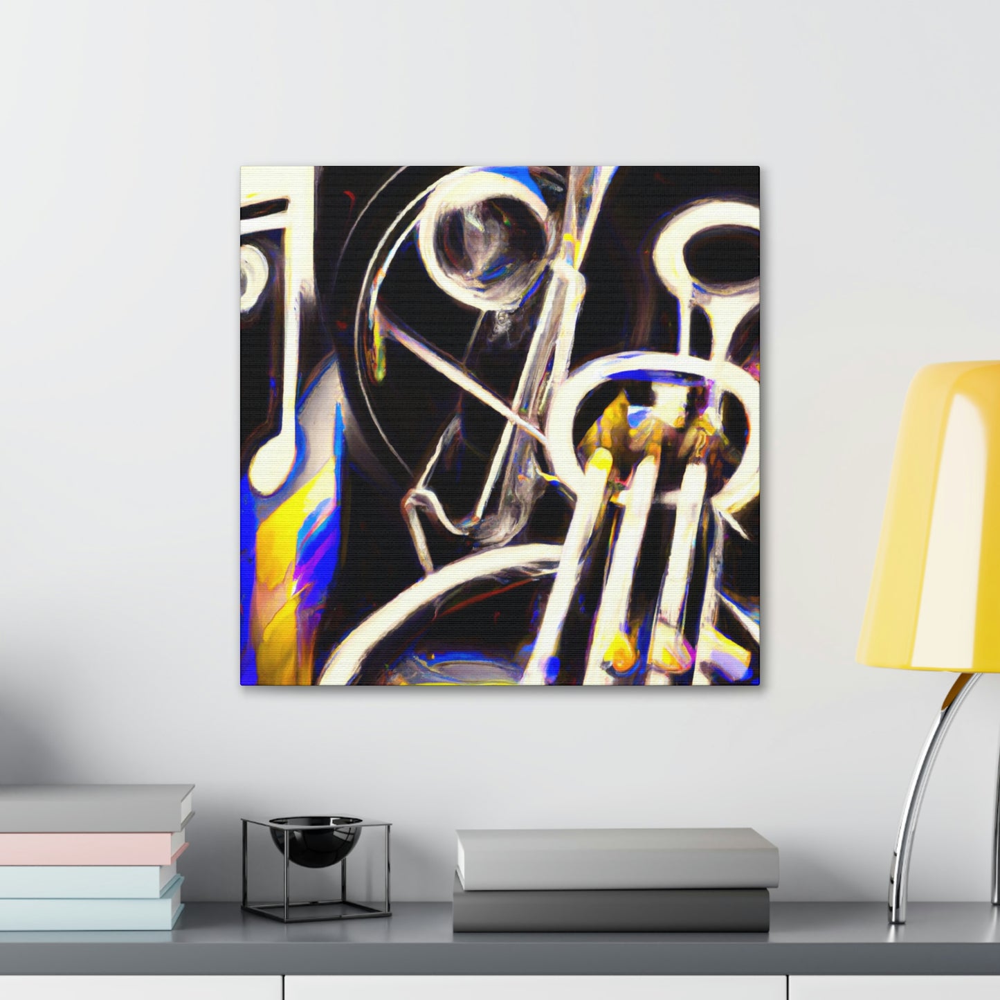 Trombone Abstract Expressionism - Canvas