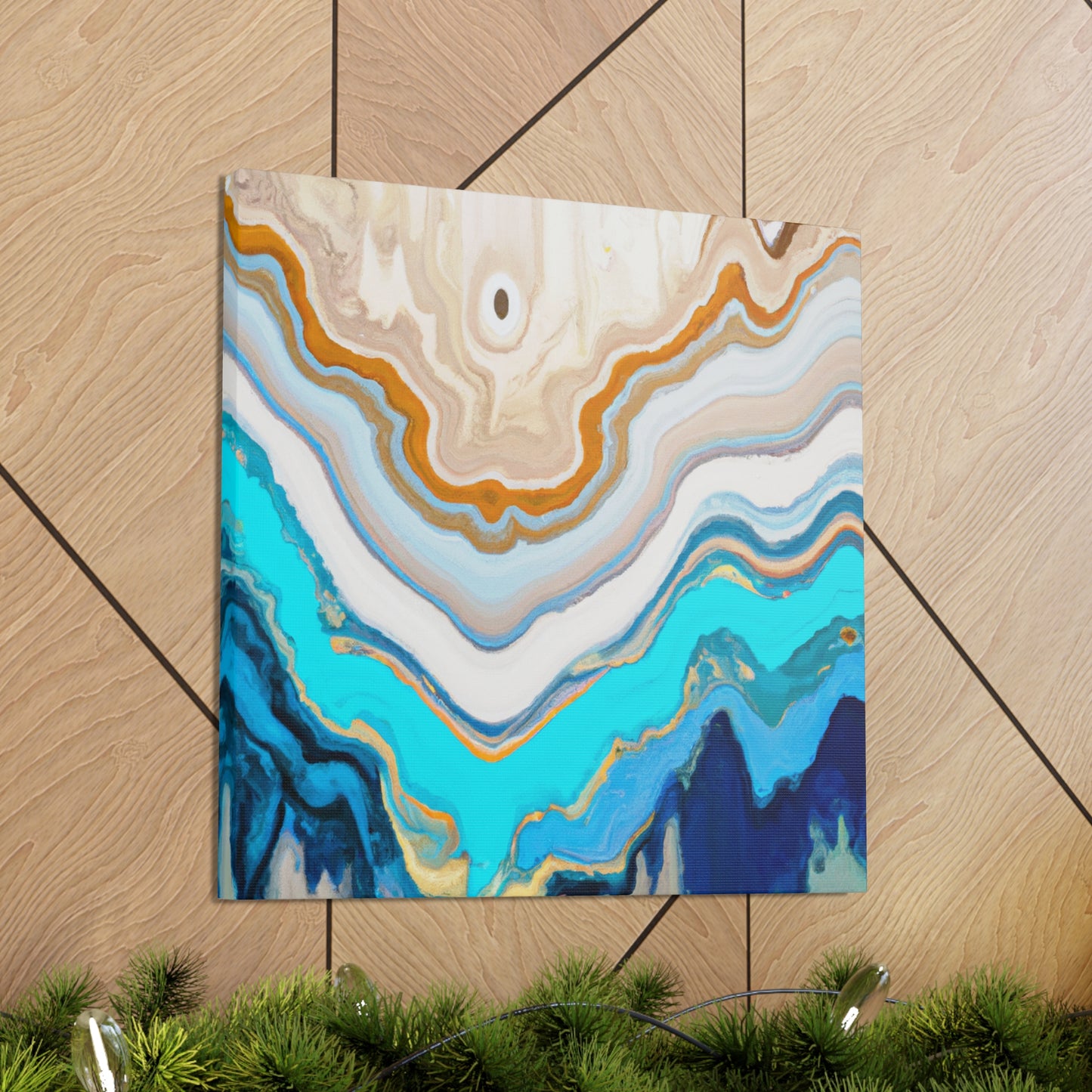 "Vibrant Sound Waves Dance" - Canvas