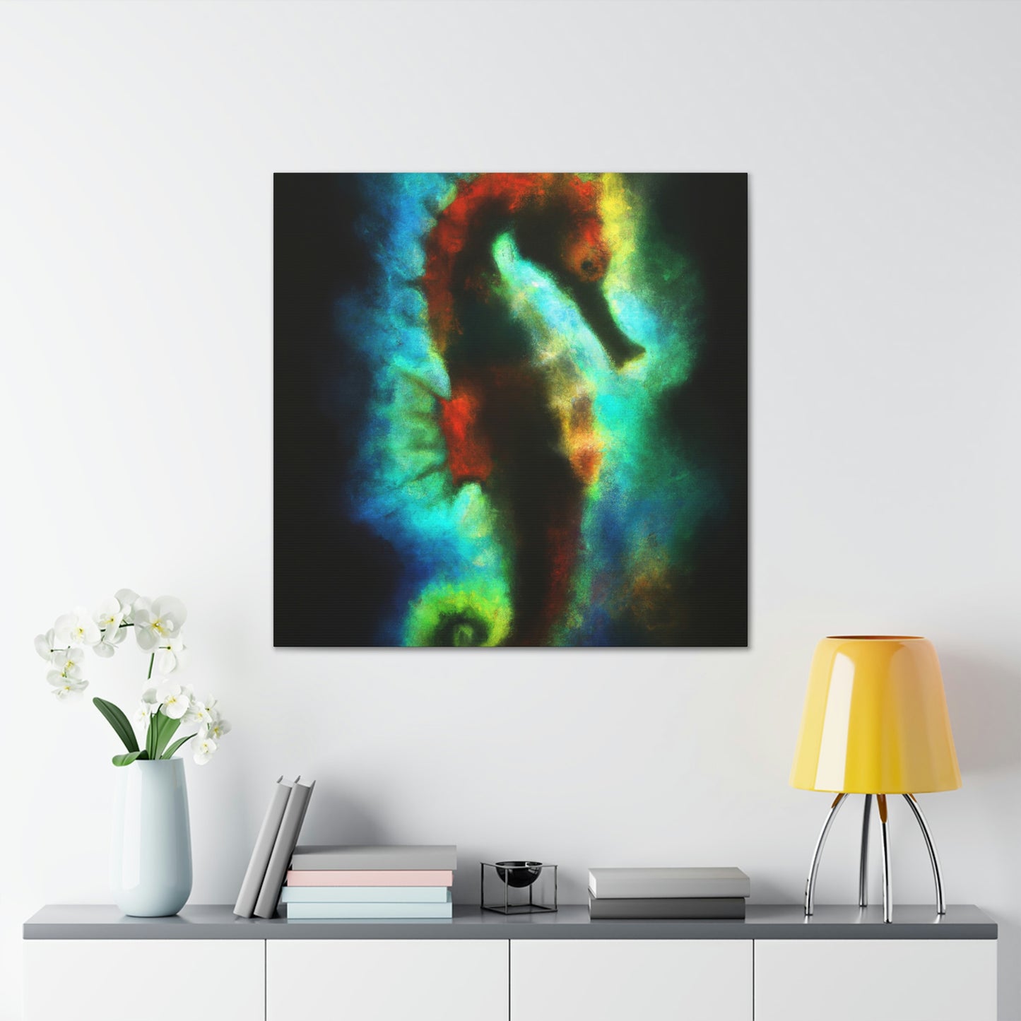 "Sea Horse Rising Up" - Canvas