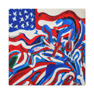 "Flag of Dreams Unfurled" - Canvas