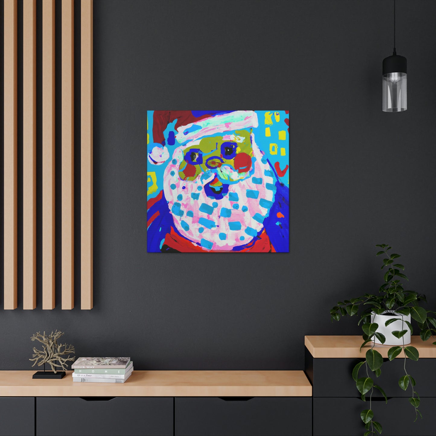 Santa in Christmas Glow - Canvas