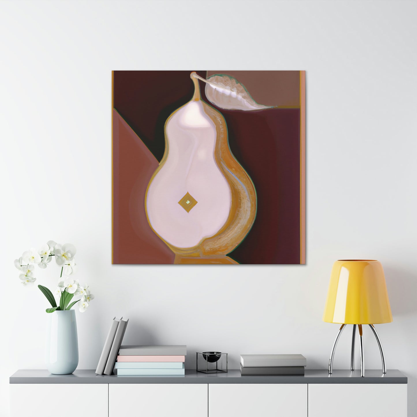 "Pear in Art Deco". - Canvas