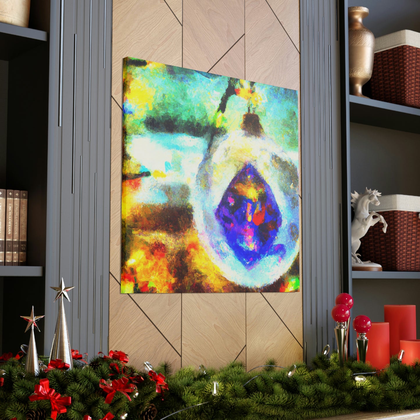 "Glimmering Christmas Ornament" - Canvas