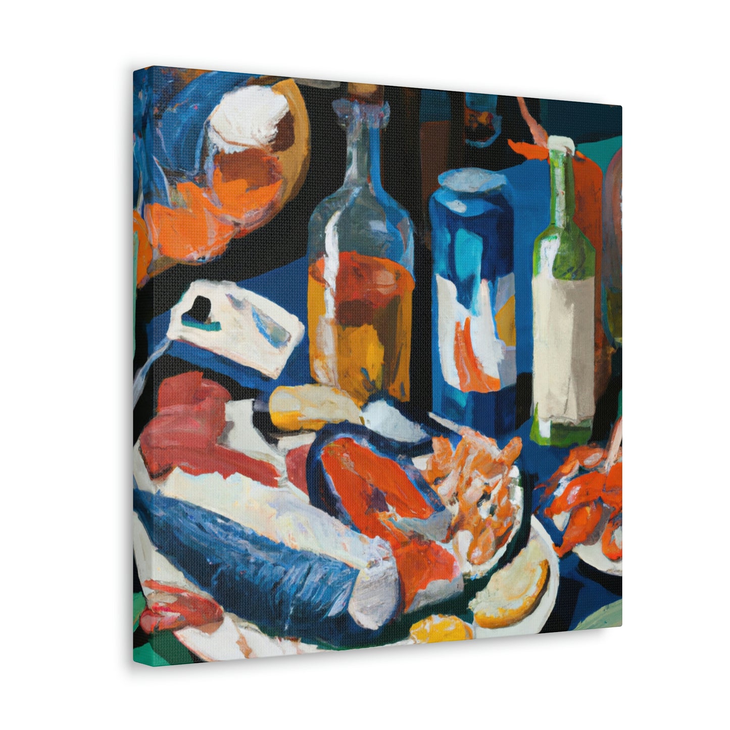 Seafood Neoclassical Feast - Canvas