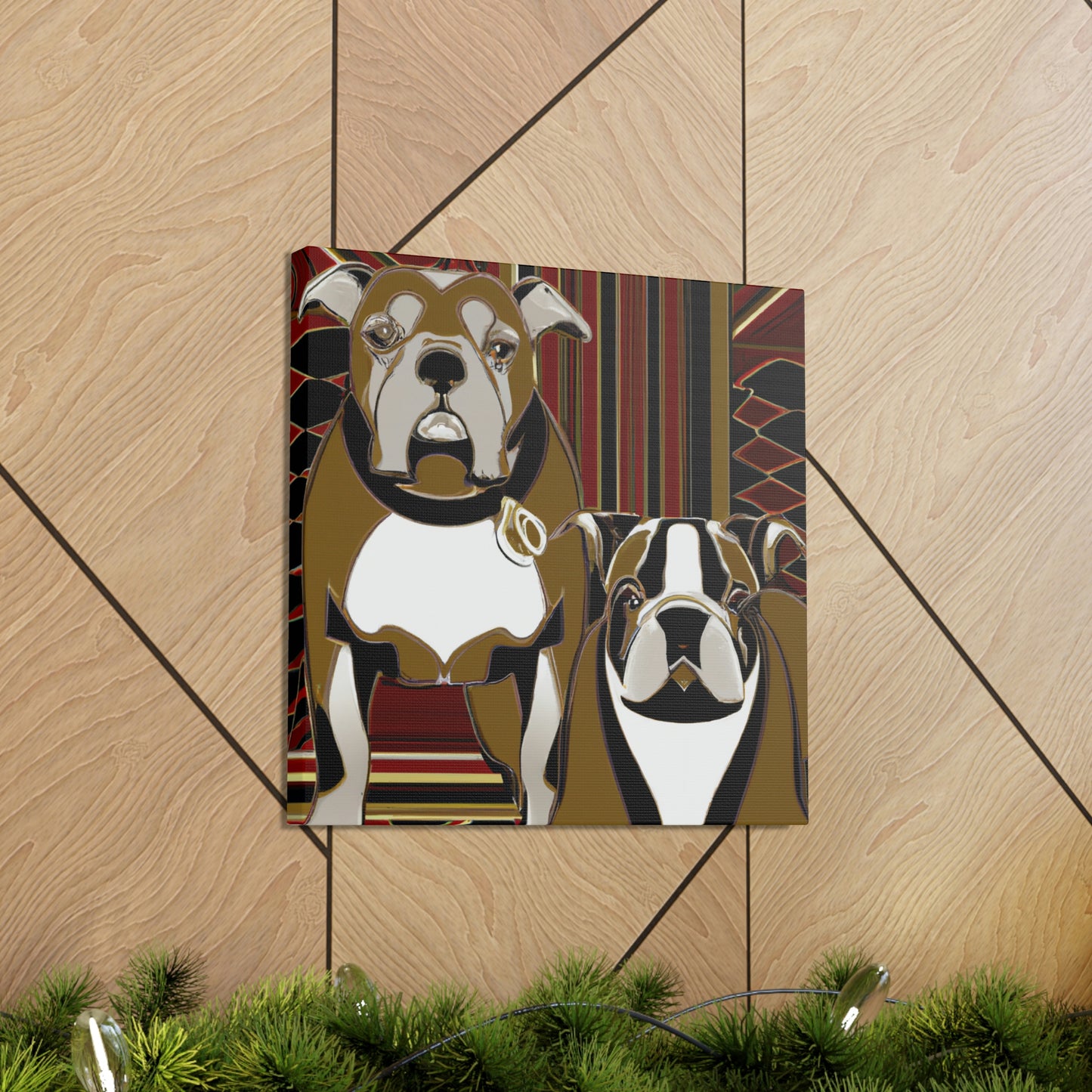 "Bulldog's Deco Grandeur" - Canvas