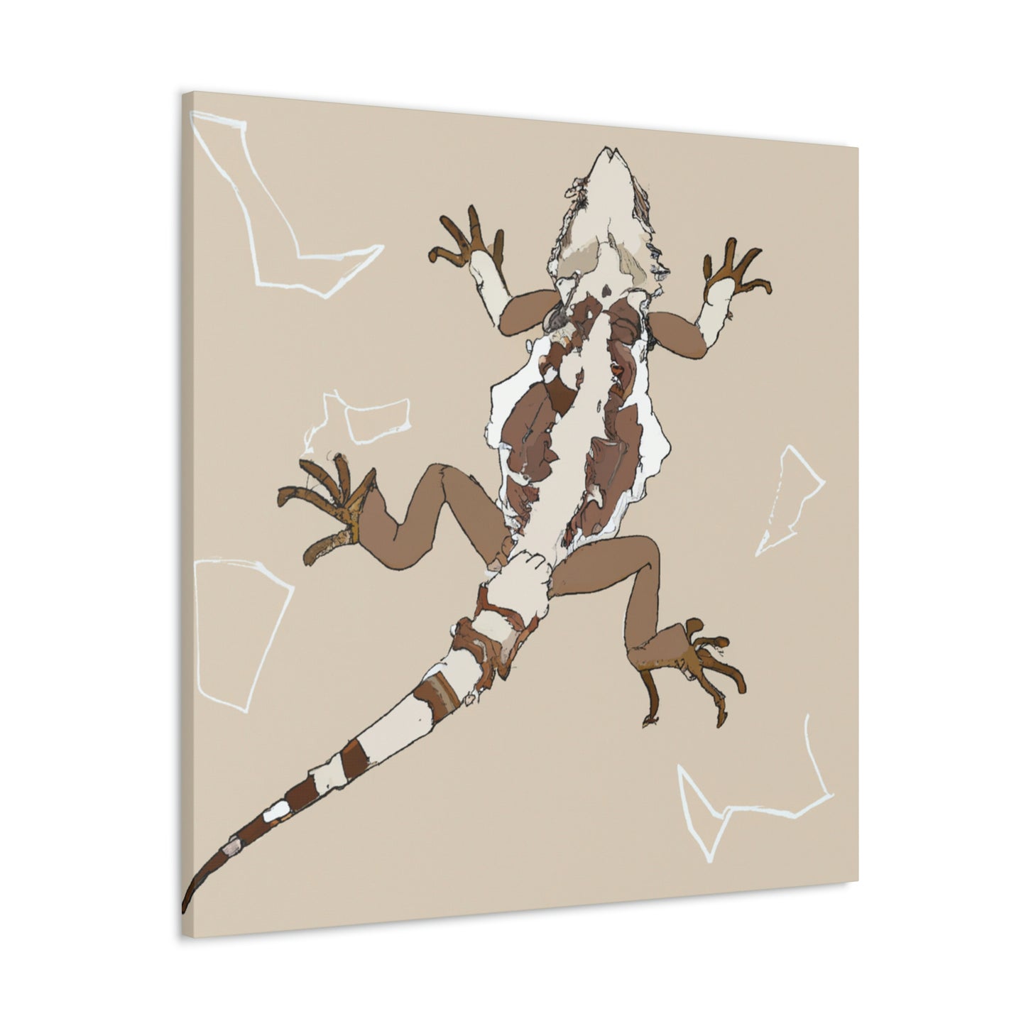 "Bearded Dragon Minimalism" - Canvas