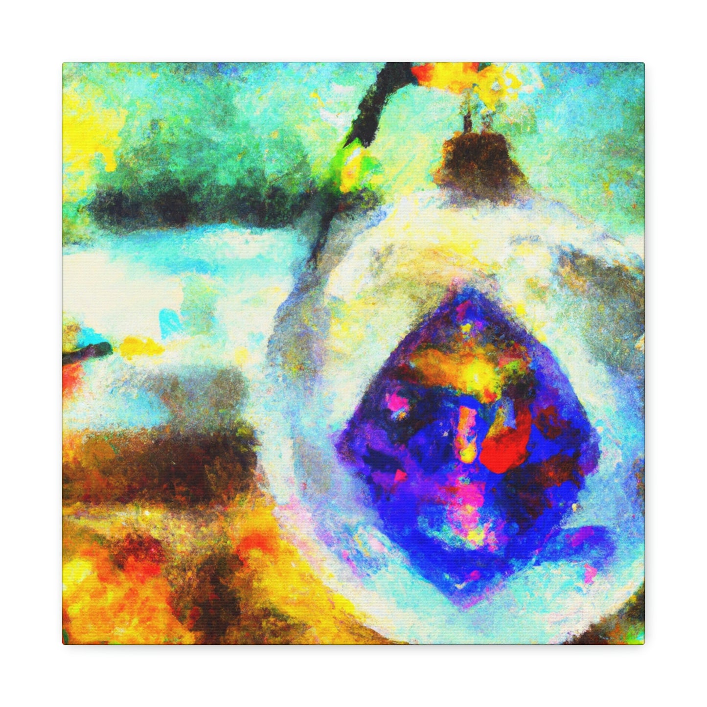 "Glimmering Christmas Ornament" - Canvas