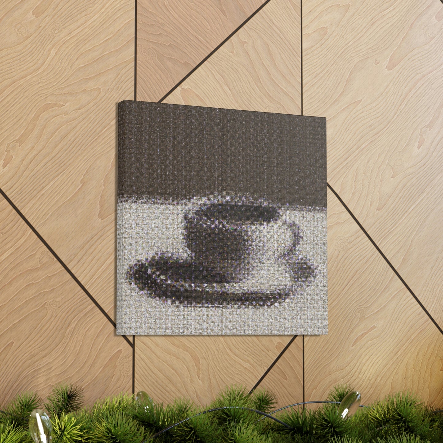 Coffee in Pointillism - Canvas