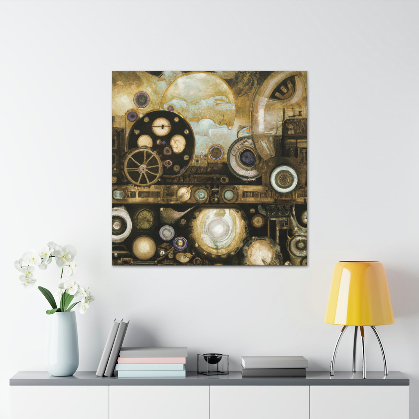 "Steampunk Cosmic Splendor" - Canvas