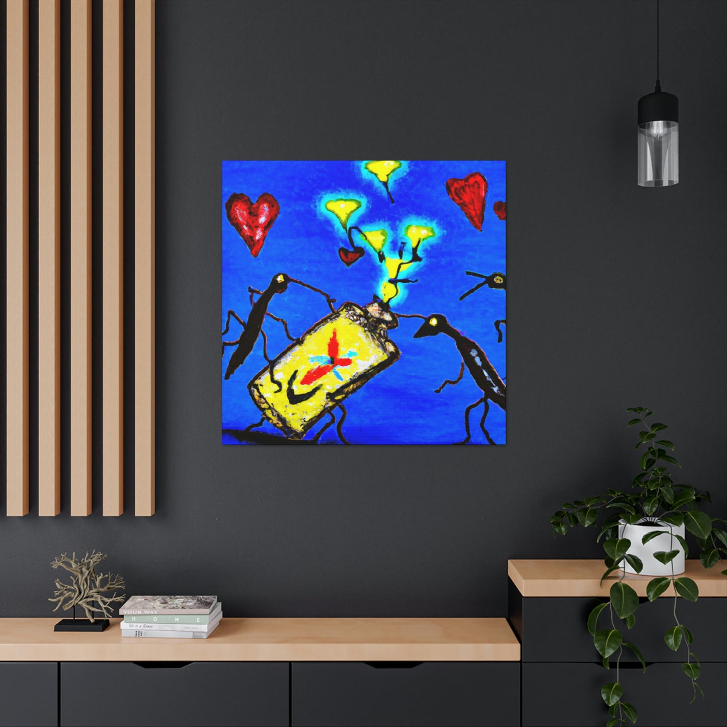 "Love Amidst Fireflies" - Canvas