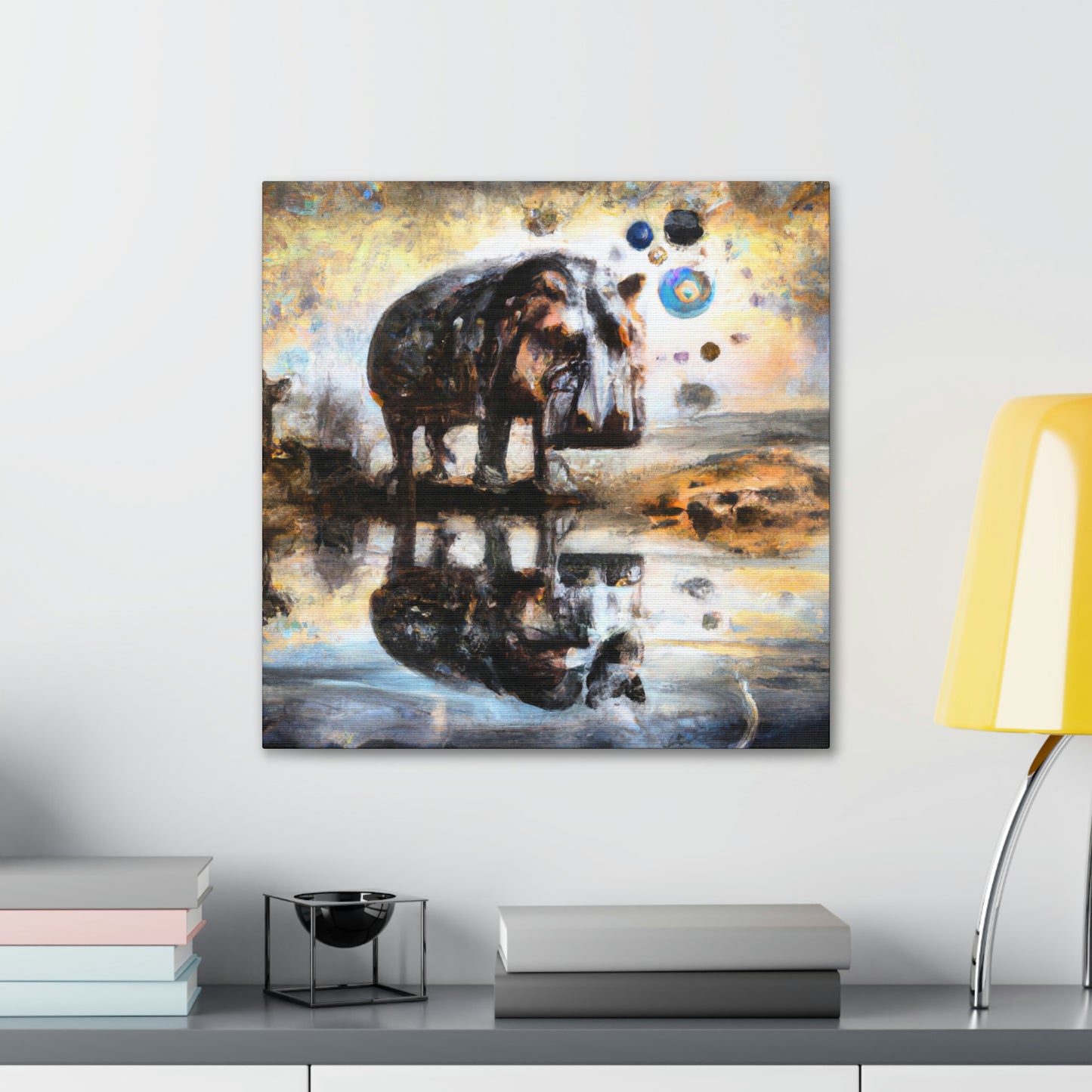 "Hippo in a Baroque" - Canvas