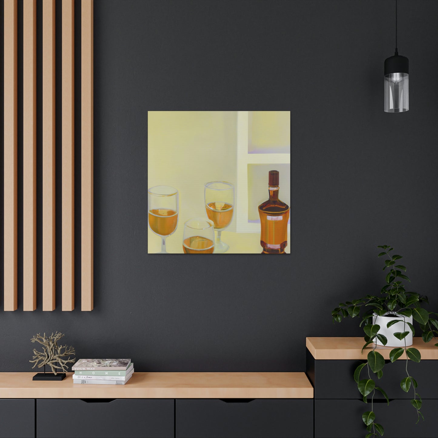 "Alcoholic Art Reflection" - Canvas