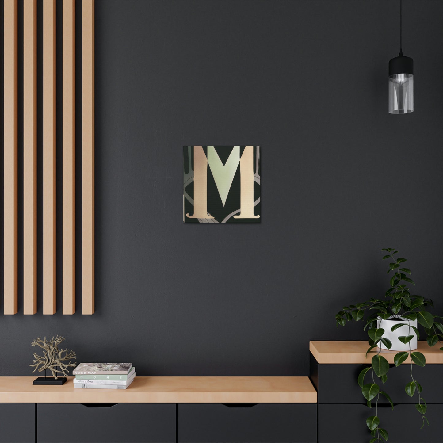 "M in Deco Splendor" - Canvas