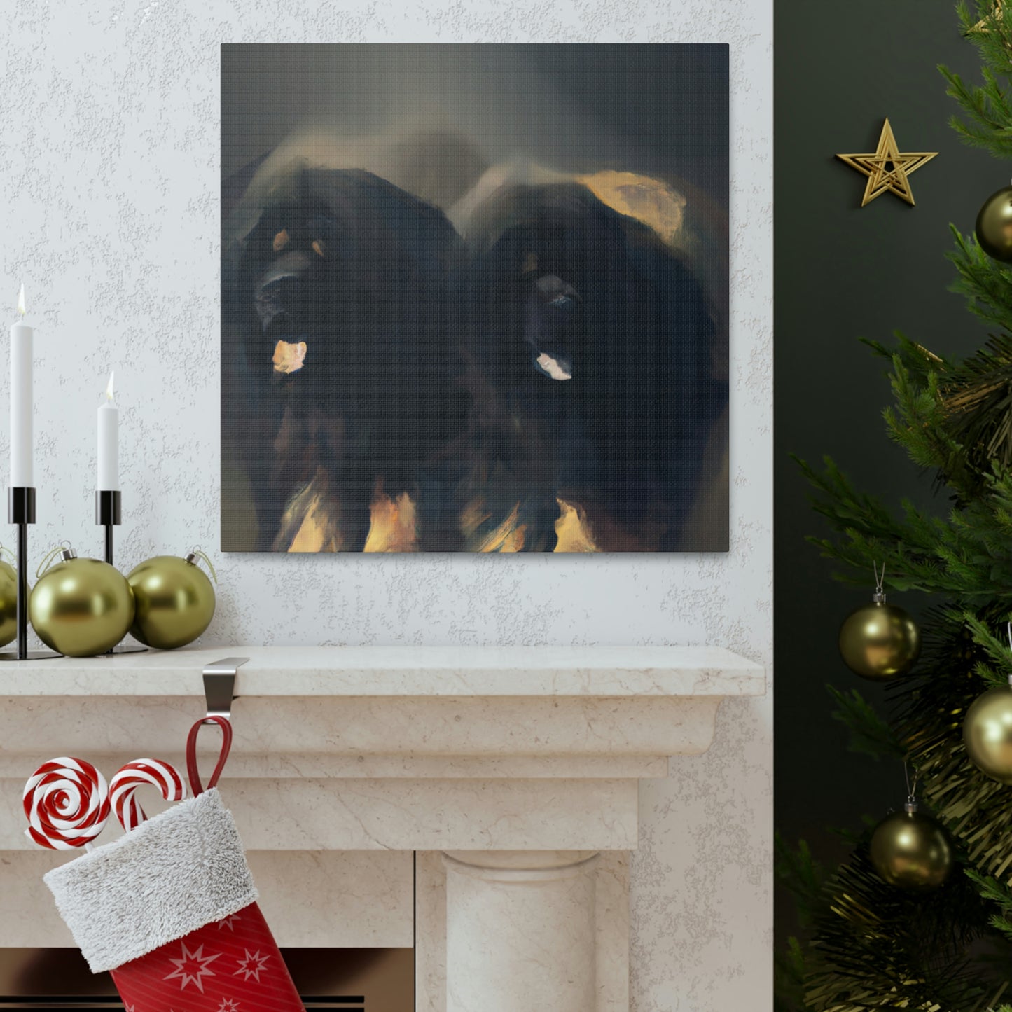 "Tibetan Mastiff Minimalism" - Canvas