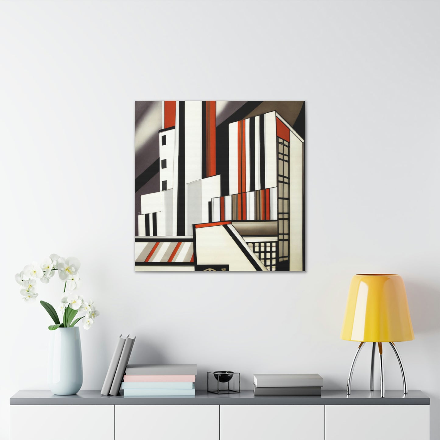 "Elegant Industrial Symmetry" - Canvas