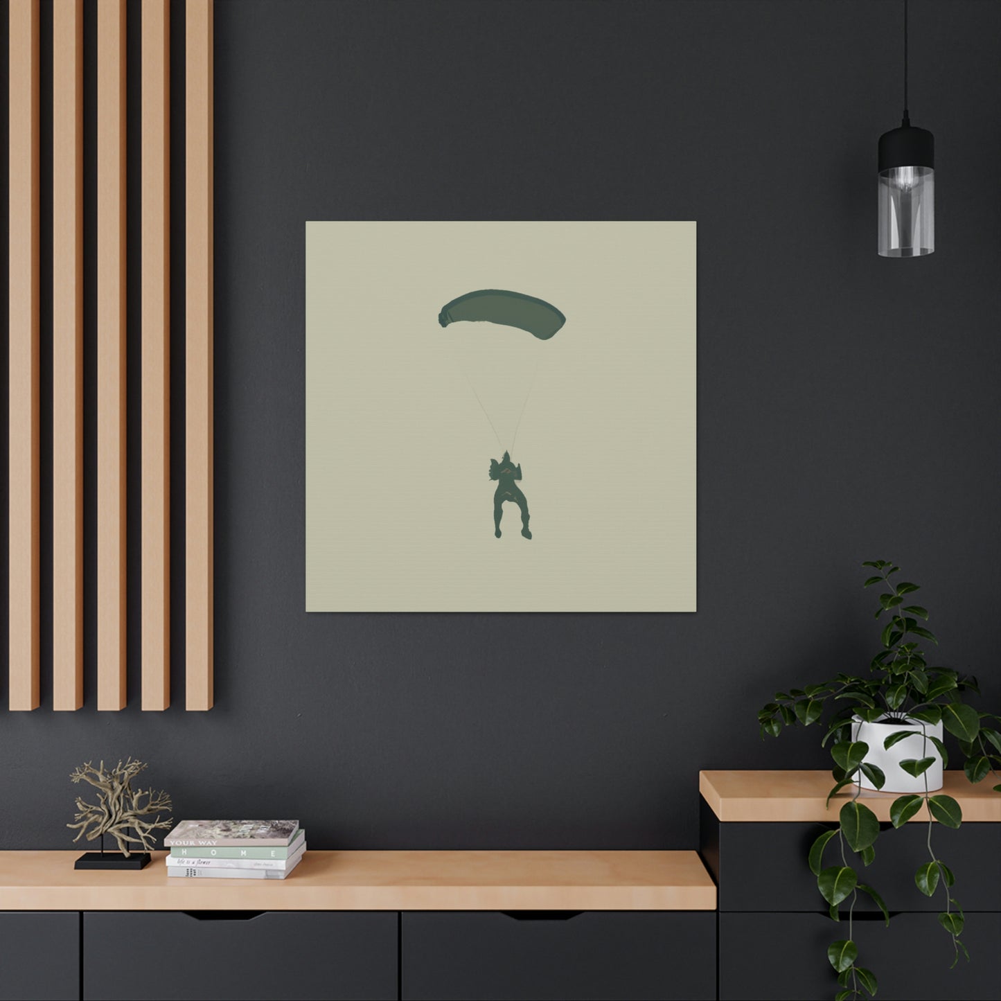 "Paratrooper in Flight" - Canvas