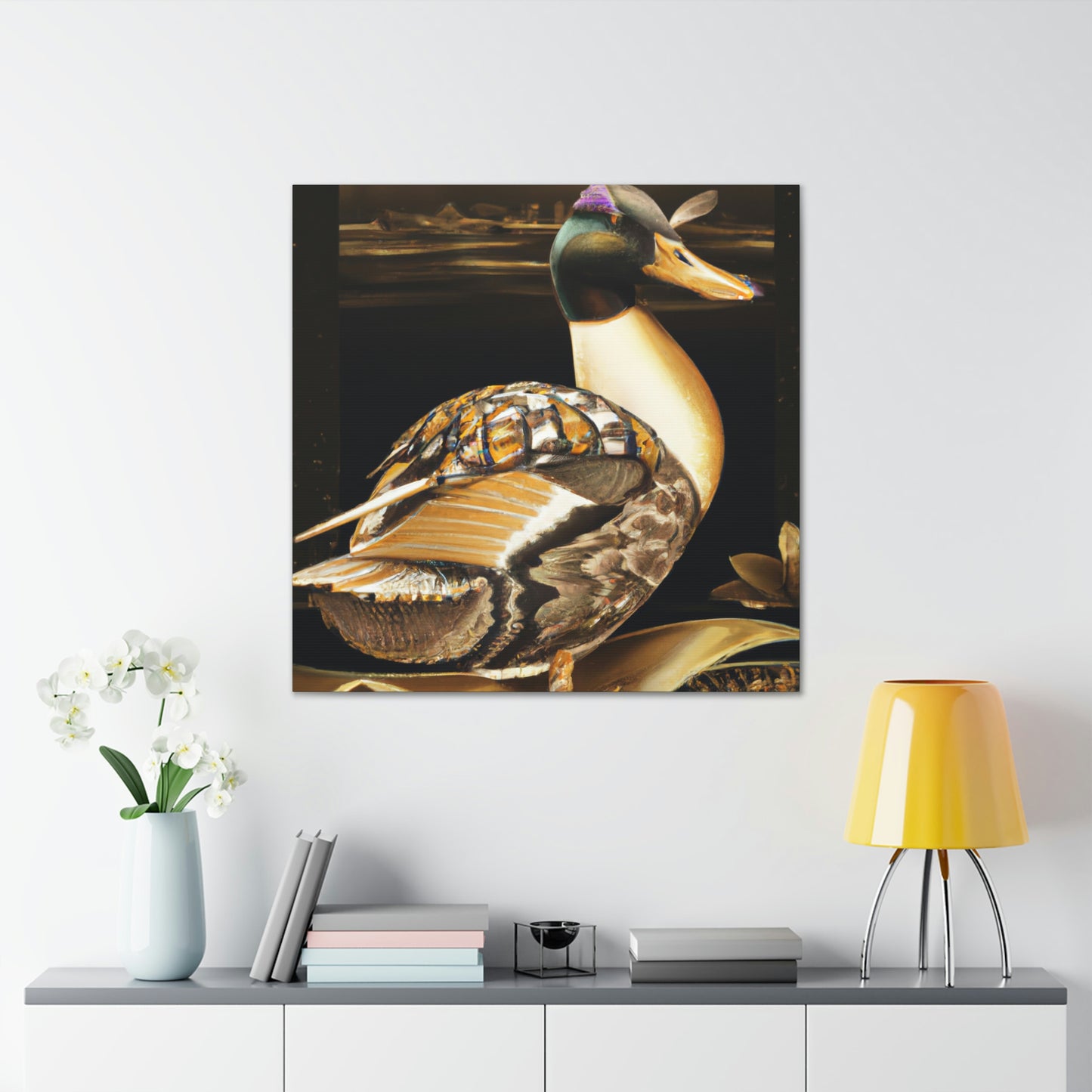 Mallard in Art Deco - Canvas